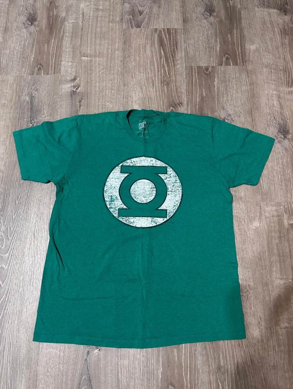 DC Green Lantern Distressed Logo Tee - Green